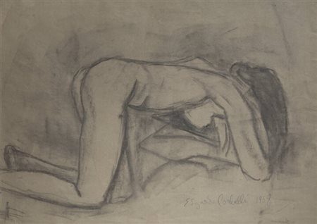 EDGARDO CORBELLI<BR>Torino 1918 - 1989<BR>"Nudo femminile" 1958