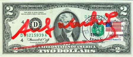 Andy Warhol (1928 - 1987) TWO DOLLARS BILL (Thomas Jefferson), 1976...