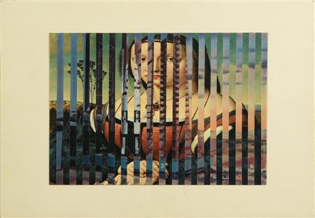 Jiri Kolar (1914 - 2002) SENZA TITOLO collage su cartone, cm 20x30 sul retro:...