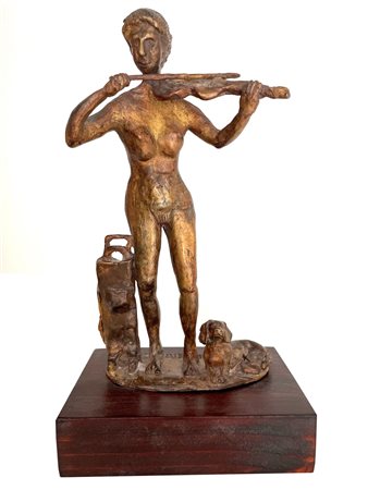 Claudio Parigi (1954) MUSICA PER STRADA, 2010 scultura in bronzo su base in...