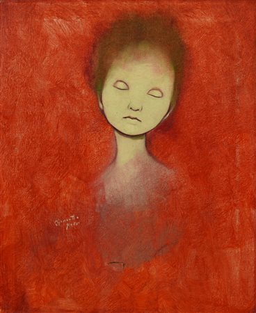 Enrico Colombotto Rosso (1925 - 2013) SENZA TITOLO olio su tela, cm 50x40 firma