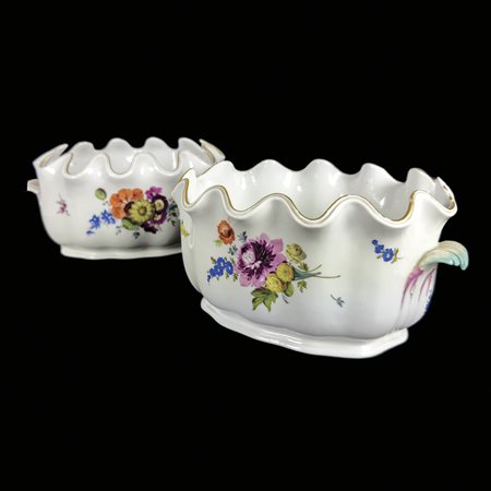 Coppia di rinfrescatoi in porcellana, Meissen, periodo Marcolini, circa 1790,...