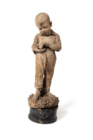 Costantino Barbella (Chieti 1852-Roma  1925)  - Figura di bambino, 1874