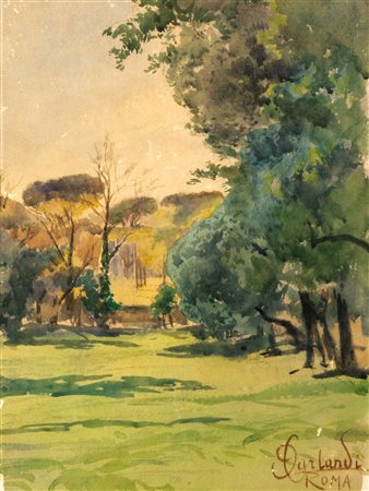 Onorato Carlandi (Roma 1848-1939)  - Villa Borghese