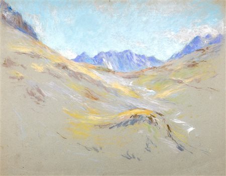 Angelo Rossi (Roma 1881-1967)  - Paesaggio montano