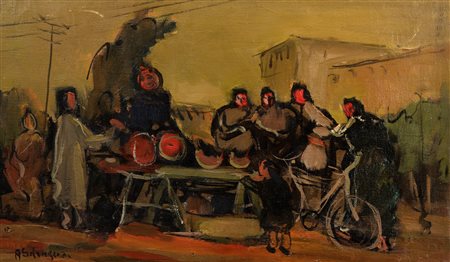 Achille Sdruscia (Roma 1910-1994)  - "Il cocomeraro"