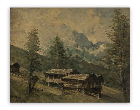 GIOVANNI RIVA (1890-1973) - Valtellina. Paesaggio