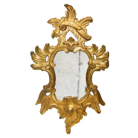 Specchiera in legno dorato e intagliato, 19 century