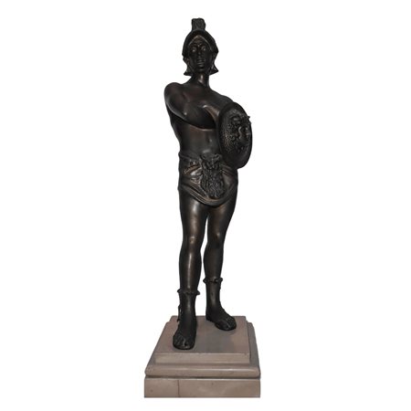 Gladiatore, scultura in bronzo patinato bruno  , 20 century