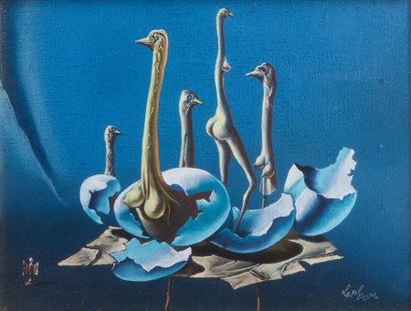 FRIGERI  LANFRANCO (1920 - 2019) - Il nido dei cigni. .
