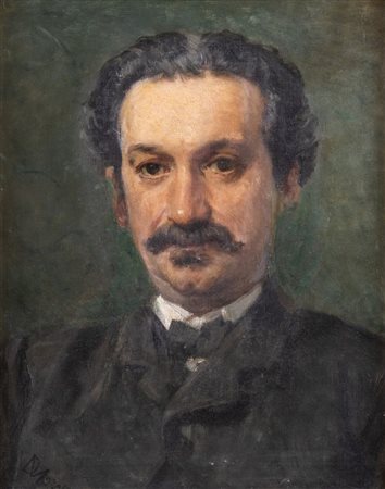 DOMENICO MORELLI (Napoli 1823 – 1901) "Ritratto di Luoistali Diovene". Olio...