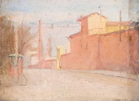 NORMA MASCELLANI (Bologna 1909 - 2009) "Viale Panzacchi", 1939. Olio su tela...