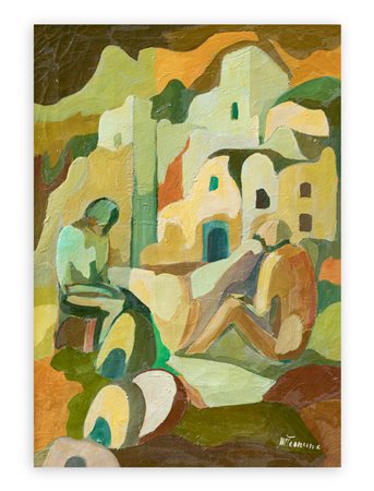 MARIO TRONCONE (1932) - Paesaggio con Figure