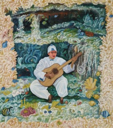 MARIO MATTEI "PENSARTE", La grotta del pagliaccio con la chitarra, 1996