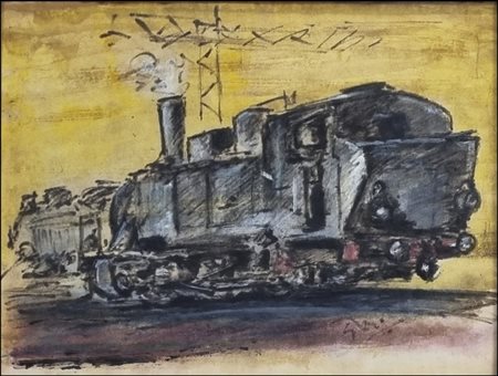 MORI GIORGIO Padova 1930 "Studio di locomotiva"