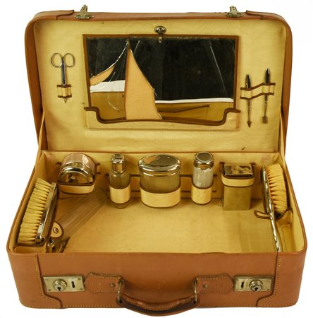 NECESSAIRE DE VOYAGE marca Baldinelli Italia, XX secolo Difetti, rotture e...