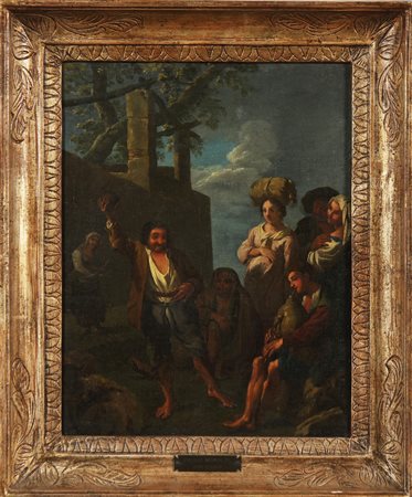 MONALDI PAOLO (1710 - 1799 circa) AMBIENTE DI. Festa campestre. Olio su tela...