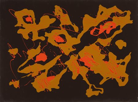 TURCATO GIULIO (1912 - 1995) Composizione. Tecnica mista su tela. Cm 80,00 x...