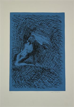 Remo Brindisi SENZA TITOLO serigrafia,cm 49,5x34,5; es. 97/99 firma e tiratura