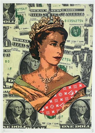 Death NYC DOLLAR QUEEN, 2020 serigrafia, cm 45x32; es. A.P. firma, data,...