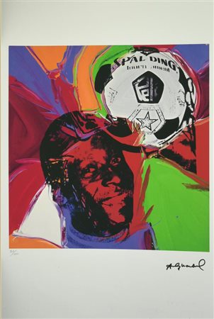 D'apres Andy Warhol PELE' fotolitografia su carta Arches, cm 57x38; es....