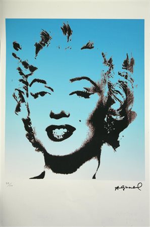 D'apres Andy Warhol MARILYN fotolitografia su carta Arches, cm 57x38; es....