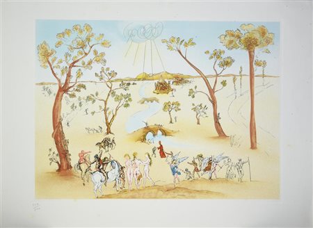 Da Salvador Dali' SENZA TITOLO acquaforte-acquatinta, cm 44x59,6; su foglio...