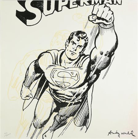 Da Andy Warhol SUPERMAN fotolitografia su cartoncino, cm 60x60; es. 110/2.400...