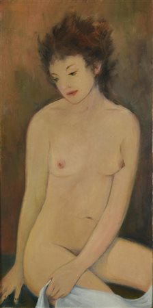 I. Barozzi FIGURA FEMMINILE, 1972 olio su tela, cm 80x40 firma e data