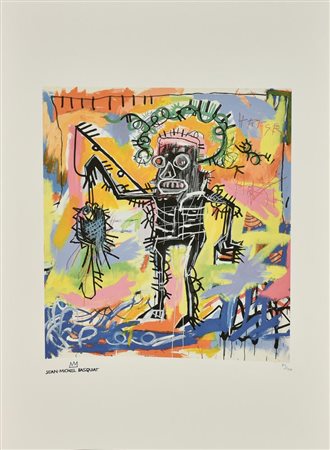 Da Jean Michel Basquiat FISHING litografia offset su carta Lenox, cm 70x50;...