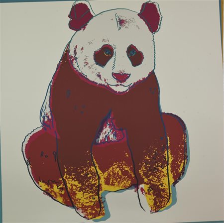 Da Andy Warhol GIANT PANDA stampa tipografica su carta cotone, cm 96,5x96,5