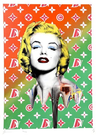 Death NYC MARILYN & LOUIS VUITTON serigrafia, cm 45x32; es. A.P. firma, data...