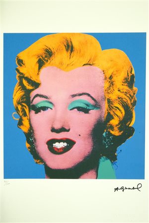 D'apres Andy Warhol MARILYN fotolitografia su carta Arches, cm 57x38; es....