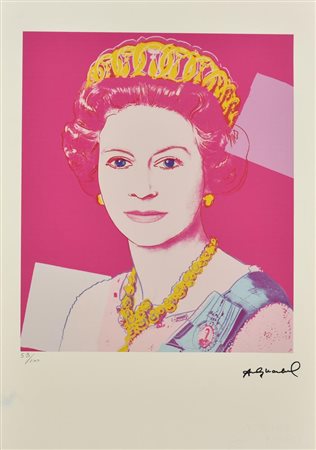 D'apres Andy Warhol QUEEN ELIZABETH fotolitografia su carta Arches, cm 57x38;...