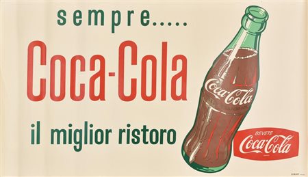 SEMPRE...COCA COLA (anni '60) stampa tipografica, cm 66,5x114,8 edizioni...