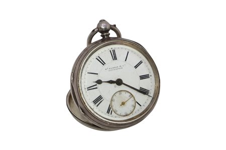 Orologio con chiavetta in argento da tasca, nineteen° century