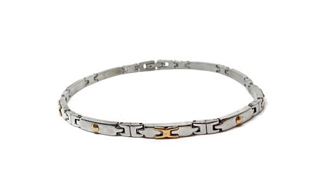 Bracciale in argento con inserti in oro rosso, 20° century