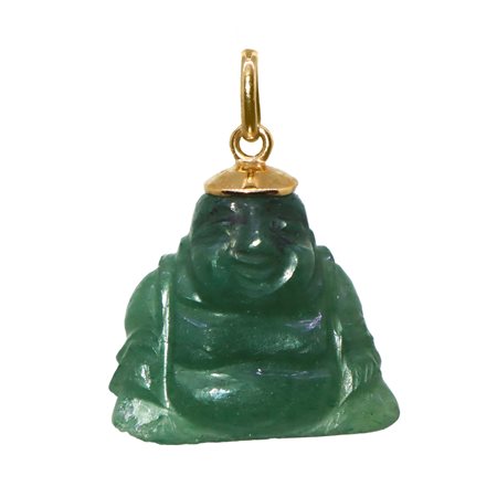 Ciondolo con Budda in giada e oro 18kt2