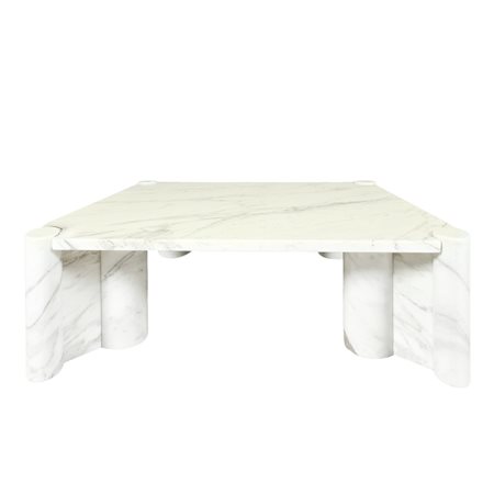 Gae Aulenti  per Knoll - Tavolino modello Jumbo in marmo bianco di Carrara, 1960 approx