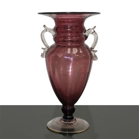 Vaso in vetro soffiato di Murano, 20° secolo 