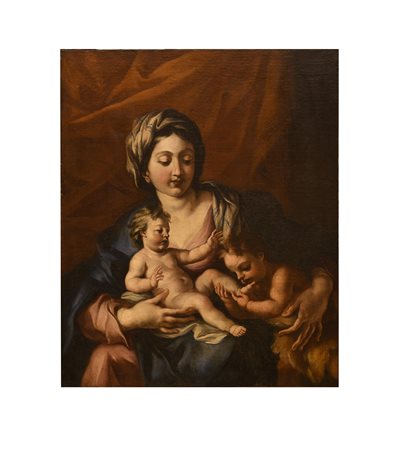 Pittore dell'Italia centrale del XVIII secolo ( - ) 
Madonna con San Giovannino orante 
olio su tela cm 63x76