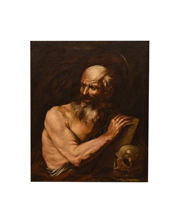 Cesare Fracanzano (attribuito a) (Bisceglie, 1605 - Barletta, 1651) 
San Girolamo 
olio su tela cm 77x92