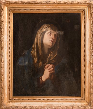 Elisabetta  Sirani (ambito di) (Bologna, 1638 - Boogna, 1665) 
Madonna Orante 
olio su tela cm 76x64 con cornice 96x84