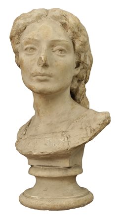  
Busto di fanciulla in gesso 
 altezza cm 56