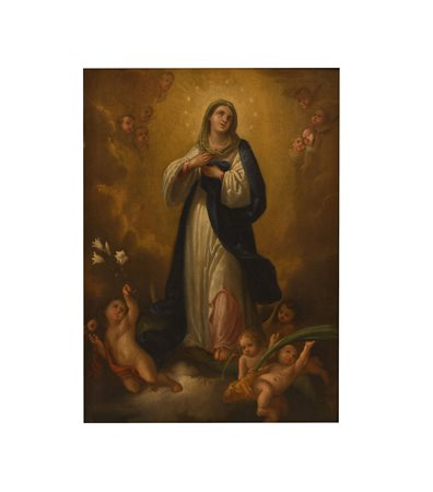 Pittore dell'Italia centrale del XVIII secolo ( - ) 
Madonna Immacolata 
olio su tela cm