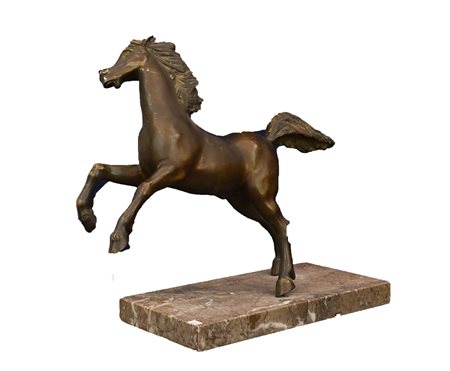  
Scultura in bronzo raffigurante cavallo  
 cm 48x56