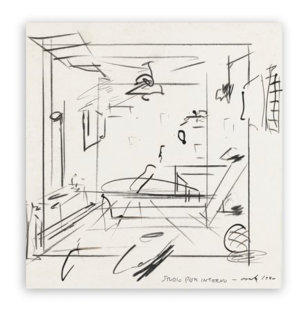 GIANCARLO OSSOLA (1935-2015) - Studio per interno, 1980