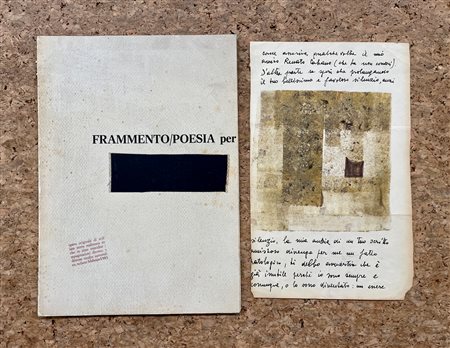 WILLIAM XERRA (1937) - Frammento/Poesia per, 1981
