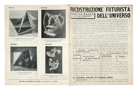 Balla Giacomo, Ricostruzione futurista dell'Universo. Milano: Direzione del movimento futurista, 11 marzo 1915.