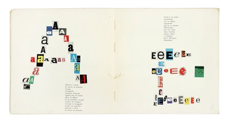 Munari Bruno, Alfabetiere. Facciamo assieme un libro da leggere secondo il metodo attivo. Torino: Giulio Einaudi, 1960.